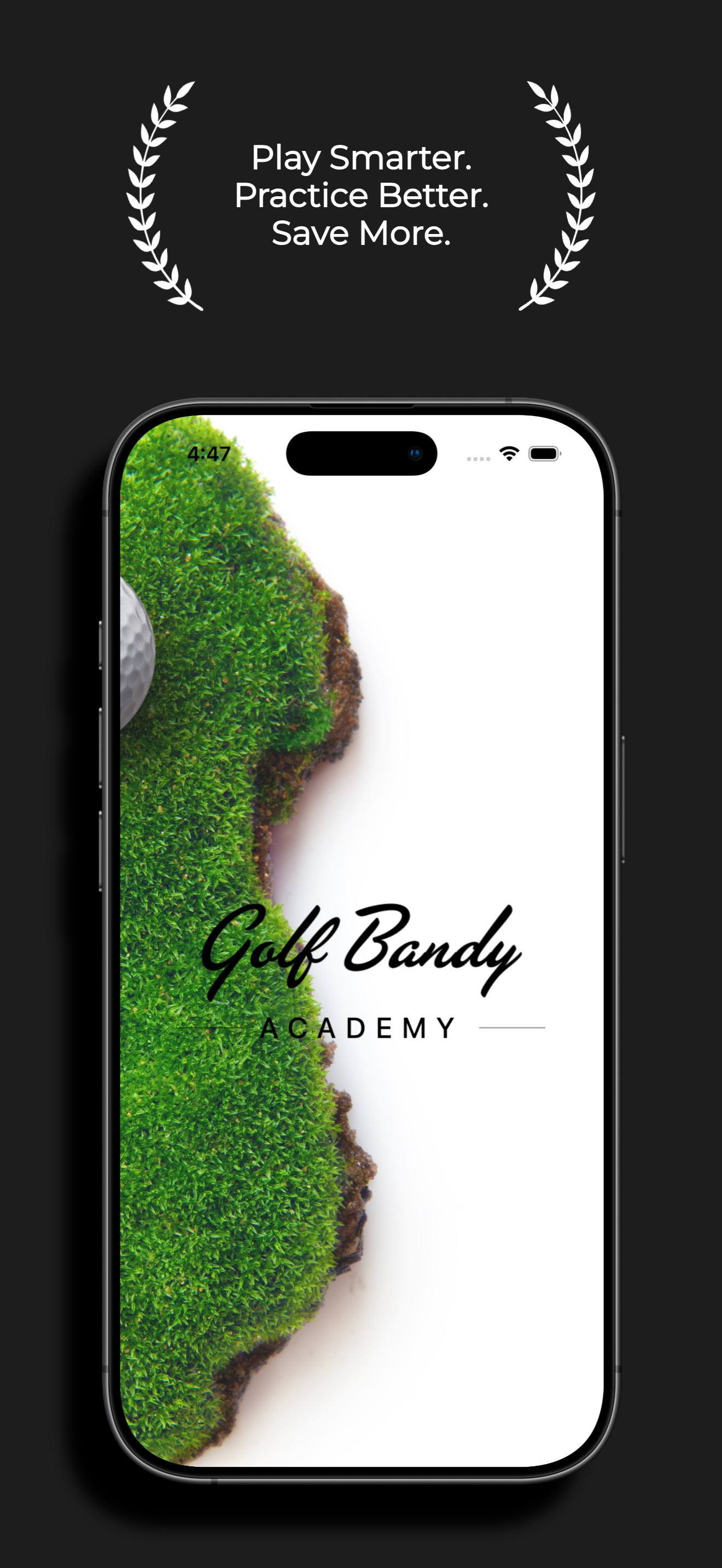 Golf Bandy app home screen
