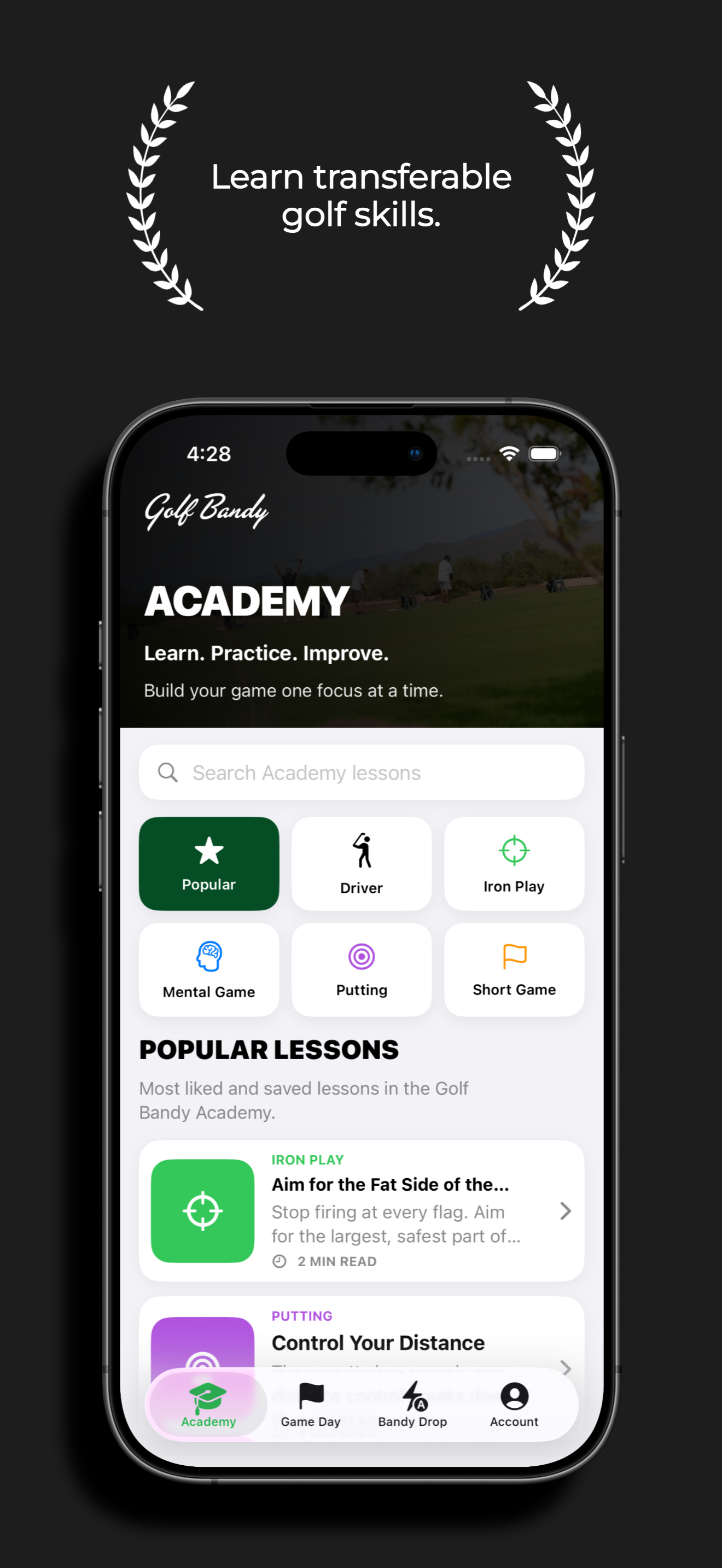 Golf Bandy Academy screen